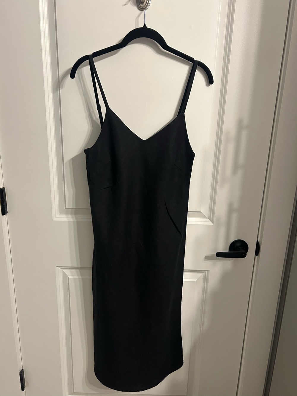 MATE the Label Linen Slip Midi Dress with Spaghetti Straps